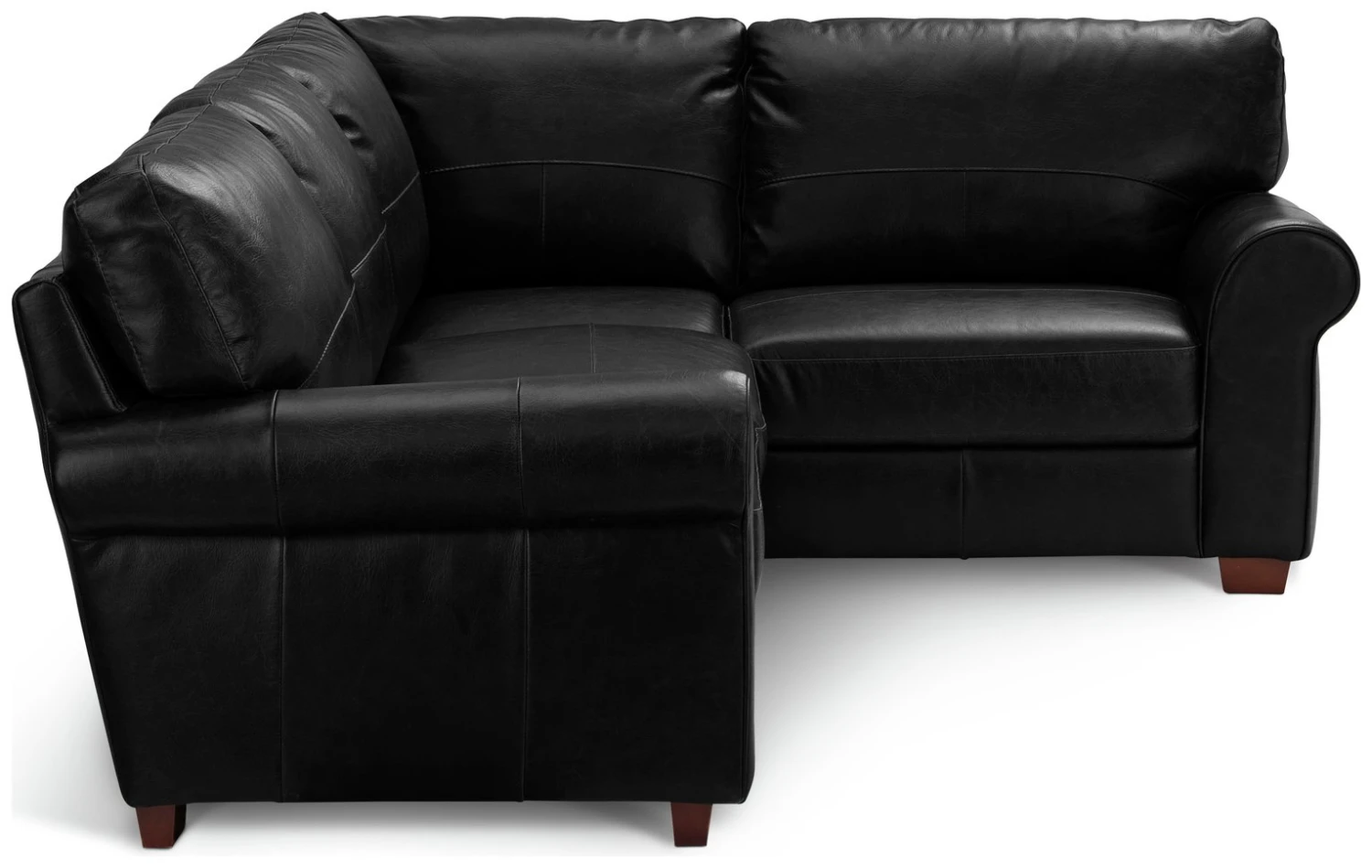 Habitat Salisbury Leather Left Hand Corner Sofa - Black 8 Habitat Salisbury Leather Left Hand Corner Sofa - Black - Image 6