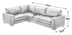 Habitat Eton Leather Right Hand Corner Sofa - Tan -Habitat 1958285 R Z020A