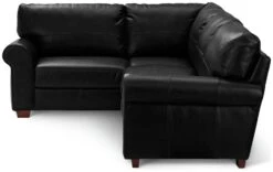 Habitat Salisbury Leather Right Hand Corner Sofa - Black -Habitat 1958319 R Z003A