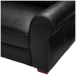 Habitat Salisbury Leather Right Hand Corner Sofa - Black -Habitat 1958319 R Z009A