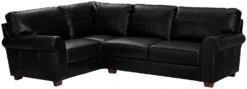 Habitat Salisbury Leather Right Hand Corner Sofa - Black -Habitat 1958319 R Z015A