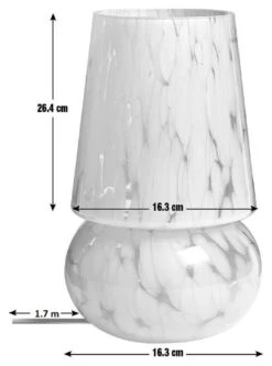 Habitat Rahnn Confetti Glass Table Lamp - White 9 Habitat Rahnn Confetti Glass Table Lamp - White -Habitat 1970421 R E001