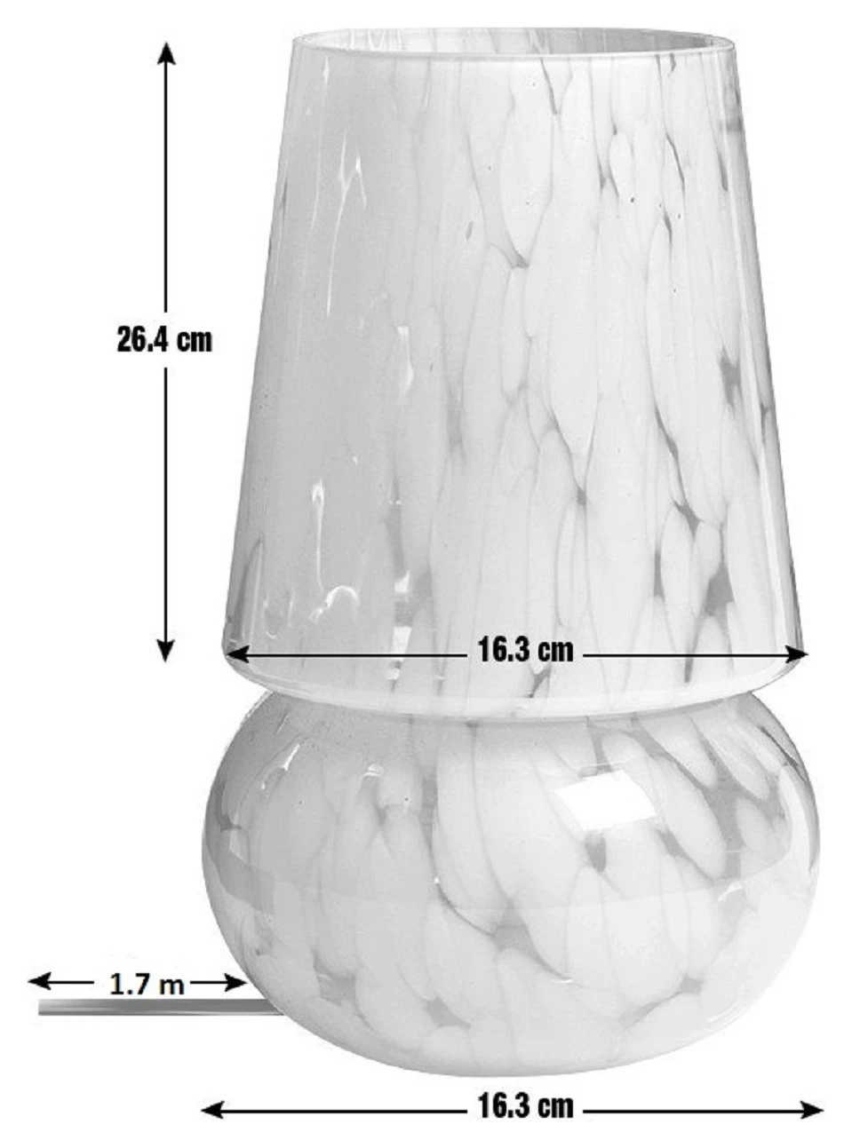 Habitat Rahnn Confetti Glass Table Lamp - White 5 Habitat Rahnn Confetti Glass Table Lamp - White - Image 3