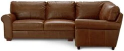 Habitat Salisbury Leather Left Hand Corner Sofa - Tan -Habitat 1995183 R Z002A