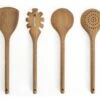 Habitat Global 4 Piece Wooden Utensils Set - Natural -Habitat 1998915 R Z001A