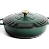 Habitat 4 Litre Cast Iron Casserole Dish - Green -Habitat 2003342 R Z001A