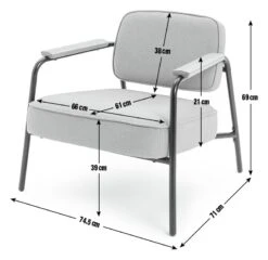 Habitat Jesper Fabric Accent Chair - Grey 14 Habitat Jesper Fabric Accent Chair - Grey -Habitat 2016504 R E001