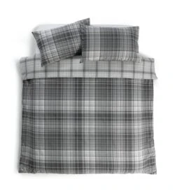 Habitat Grey Brushed Check Bedding Set - Single -Habitat 2019350 R Z002A