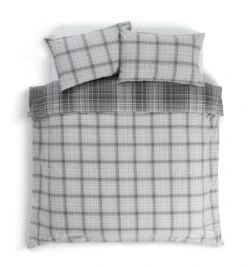 Habitat Grey Brushed Check Bedding Set - Single -Habitat 2019350 R Z003A