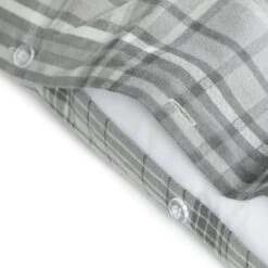 Habitat Grey Brushed Check Bedding Set - Single -Habitat 2019350 R Z004A