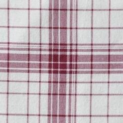 Habitat Red Brushed Check Bedding Set - Single -Habitat 2019408 R Z017A