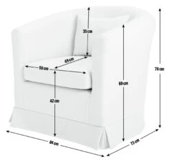 Habitat Larissa Fabric Tub Chair - Natural -Habitat 2020844 R E001