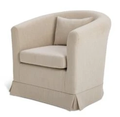 Habitat Larissa Fabric Tub Chair - Natural -Habitat 2020844 R Z002A