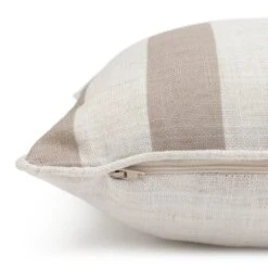 Habitat Striped Cushion - Coffee Cream - 30x50cm -Habitat 2024620 R Z003A
