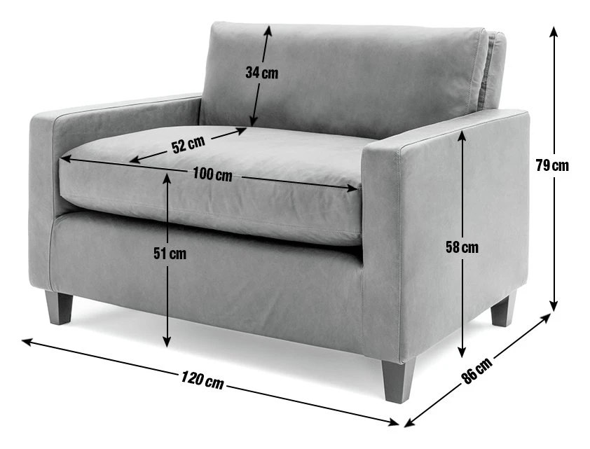 Habitat Chester Leather Cuddle Chair - Tan 6 Habitat Chester Leather Cuddle Chair - Tan - Image 4
