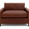 Habitat Chester Leather Cuddle Chair - Tan -Habitat 2067807 R Z001A