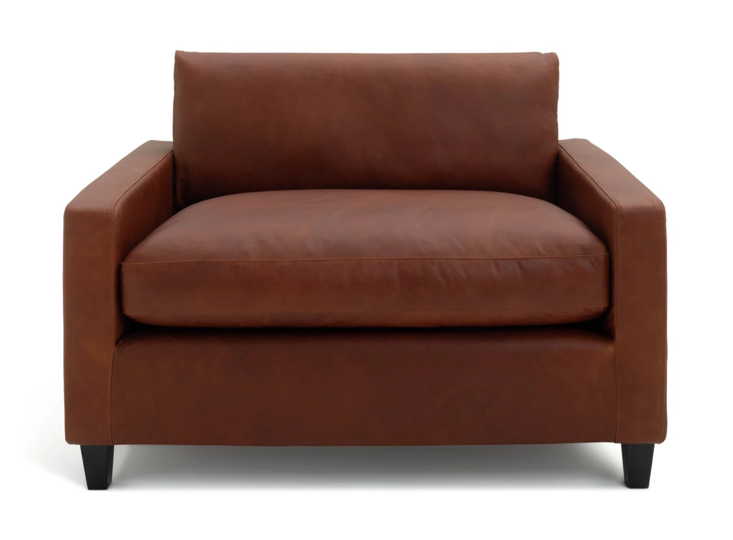 Habitat Chester Leather Cuddle Chair - Tan 3 Habitat Chester Leather Cuddle Chair - Tan