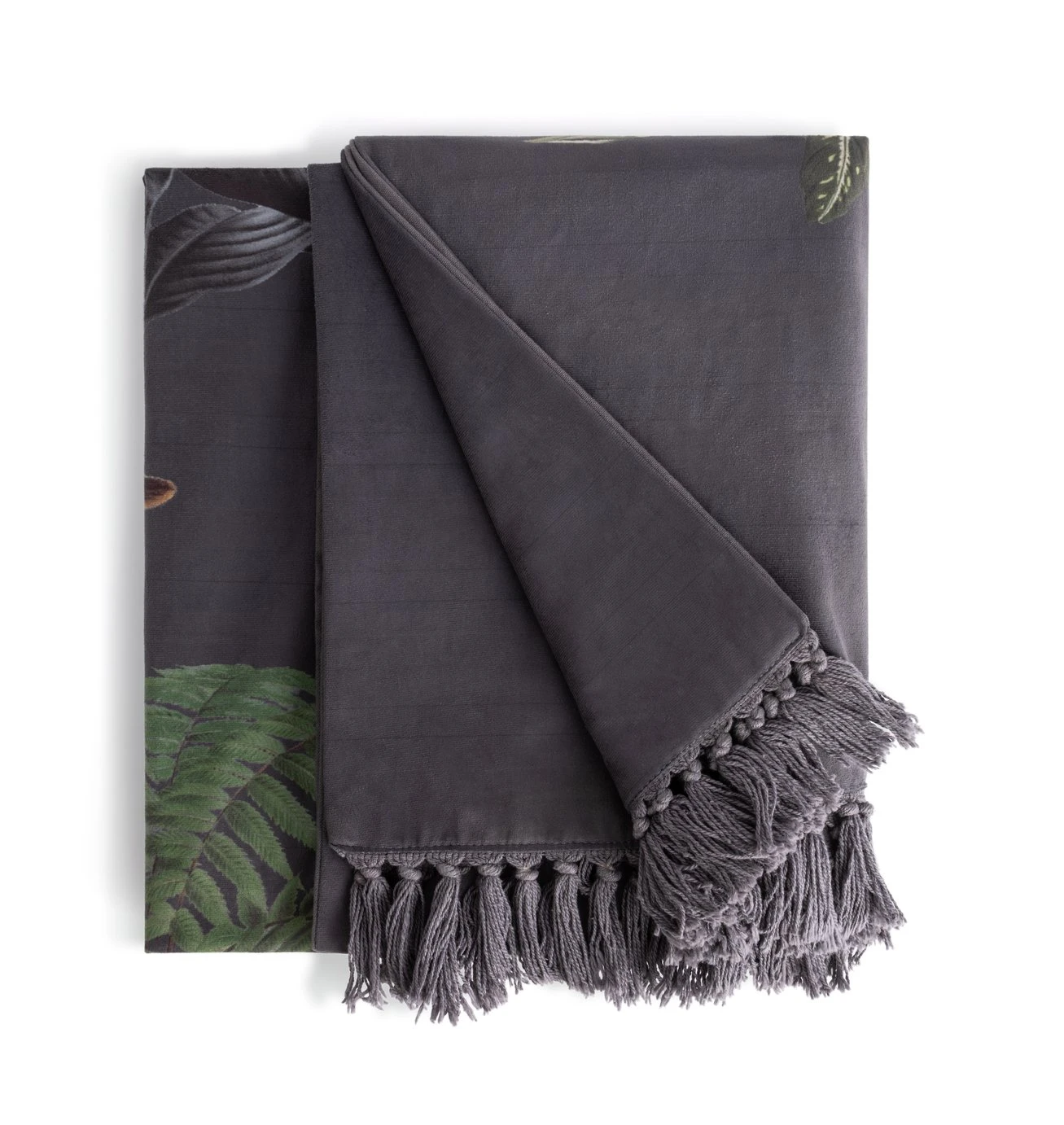 Habitat Graphic Palm Printed Throw - Black - 125X150cm 3 Habitat Graphic Palm Printed Throw - Black - 125X150cm