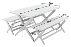 Habitat Folding 4 Seater Steel Dining Set - Green -Habitat 2069908 R E001