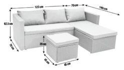Habitat 4 Seater Rattan Effect Garden Sofa Set - Grey -Habitat 2070739 R E001
