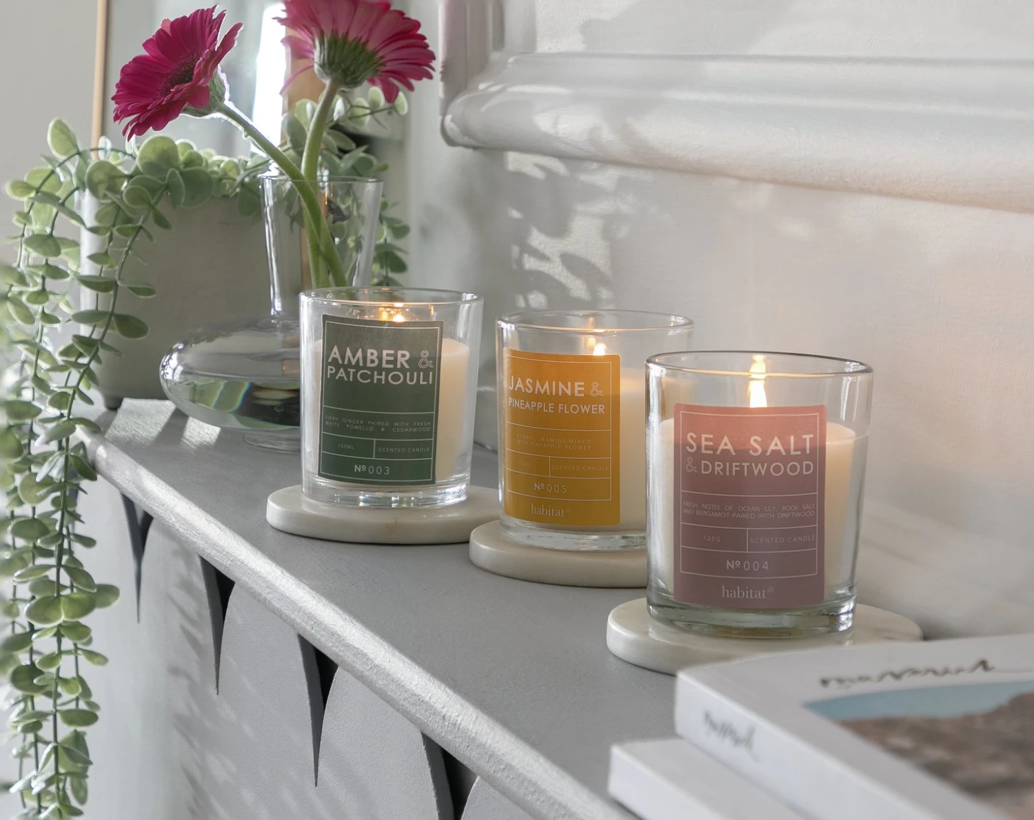 Habitat Scented Boxed Candle Set - Amber, Jasmine & Sea Salt 4 Habitat Scented Boxed Candle Set - Amber, Jasmine & Sea Salt - Image 2