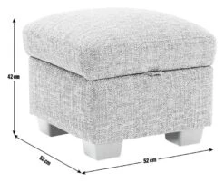 Habitat Lisbon Fabric Storage Footstool - Beige 9 Habitat Lisbon Fabric Storage Footstool - Beige -Habitat 2071130 R E001