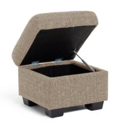 Habitat Lisbon Fabric Storage Footstool - Beige 11 Habitat Lisbon Fabric Storage Footstool - Beige -Habitat 2071130 R Z003A