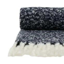 Habitat Faux Textured Mohair Throw - Navy - 125x150cm -Habitat 2157841 R Z002A