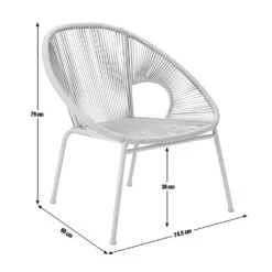 Habitat Nordic Spring Rattan Effect Garden Chair - Grey -Habitat 2159818 R E001