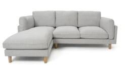 Habitat Salome Fabric Left Hand Corner Chaise Sofa - Grey -Habitat 2207351 R Z003A