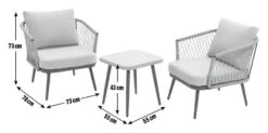 Habitat Somerset 2 Seater Rattan Effect Garden Bistro Set -Habitat 2254658 R E001