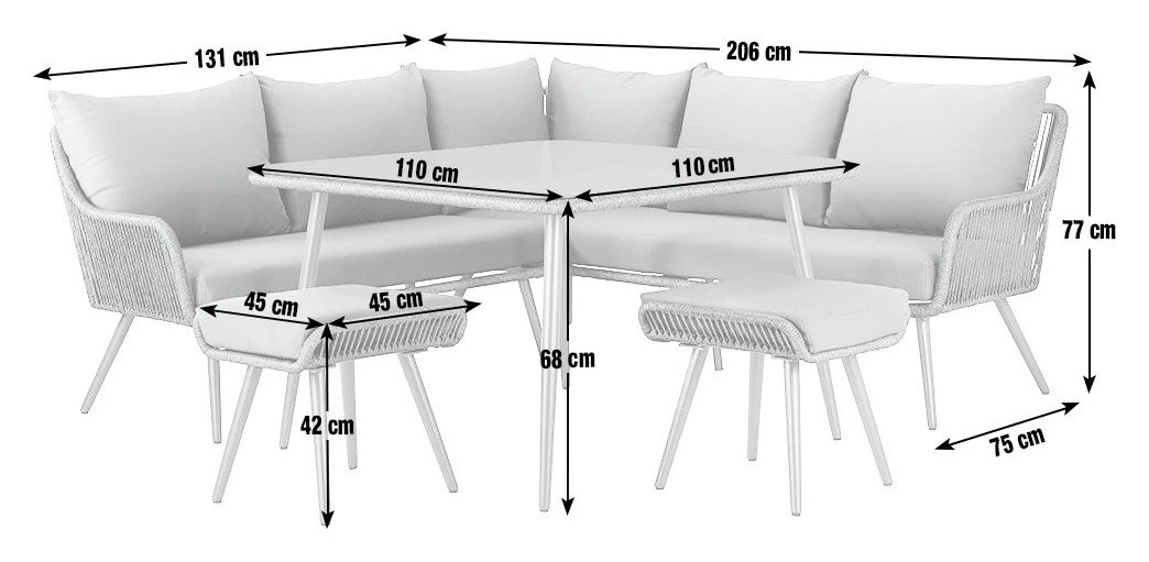 Habitat Malta 6 Seater Rattan Effect Garden Corner Sofa Set 5 Habitat Malta 6 Seater Rattan Effect Garden Corner Sofa Set - Image 3