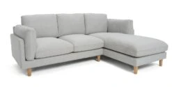 Habitat Salome Fabric Right Hand Corner Chaise Sofa - Grey