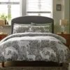Habitat Brushed Cotton Deer Print Grey Bedding Set - Single -Habitat 2729107 R Z001C
