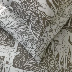 Habitat Brushed Cotton Deer Print Grey Bedding Set - Single -Habitat 2729107 R Z002C