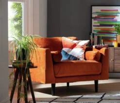 Habitat Jacob Fabric Cuddle Chair - Black -Habitat 2910095 R Z001C