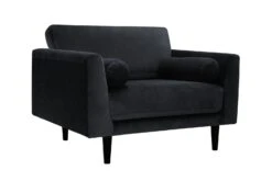 Habitat Jacob Fabric Cuddle Chair - Black -Habitat 2910095 R Z004A