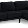 Habitat Jacob Velvet Right Hand Corner Sofa - Black -Habitat 2910260 R Z001A