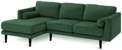Habitat Jacob Velvet Right Hand Corner Sofa - Emerald Green