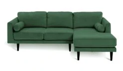 Habitat Jacob Velvet Right Hand Corner Sofa - Emerald Green -Habitat 2910291 R Z002A