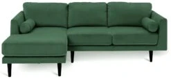 Habitat Jacob Velvet Right Hand Corner Sofa - Emerald Green -Habitat 2910291 R Z003A