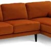 Habitat Jacob Velvet Right Hand Corner Sofa - Orange -Habitat 2910318 R Z001A