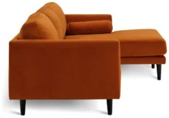 Habitat Jacob Velvet Right Hand Corner Sofa - Orange -Habitat 2910318 R Z004A