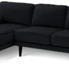 Habitat Jacob Velvet Left Hand Corner Sofa - Black -Habitat 2910325 R Z001A