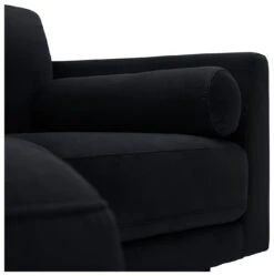 Habitat Jacob Velvet Left Hand Corner Sofa - Black -Habitat 2910325 R Z010A