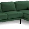 Habitat Jacob Velvet Left Hand Corner Sofa - Emerald Green -Habitat 2910356 R Z001A
