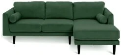 Habitat Jacob Velvet Left Hand Corner Sofa - Emerald Green -Habitat 2910356 R Z003A