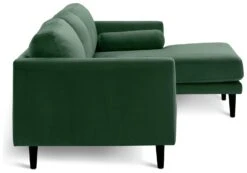 Habitat Jacob Velvet Left Hand Corner Sofa - Emerald Green -Habitat 2910356 R Z004A