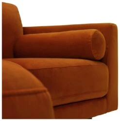 Habitat Jacob Velvet Left Hand Corner Sofa - Orange 13 Habitat Jacob Velvet Left Hand Corner Sofa - Orange -Habitat 2910363 R Z010A