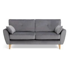 Habitat Iris Fabric 3 Seater Sofa - Grey